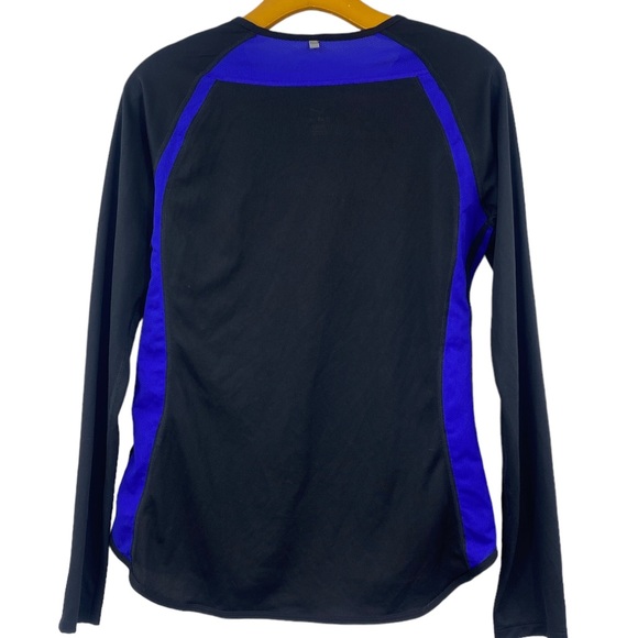 💕SALE💕 Nike Black Blue Dri Fit Long Sleeve Top - Picture 2 of 5